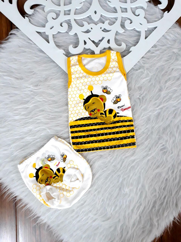 رکابی و شورت نوزادی سایز ۱ تا ۶ لباس نوزادی