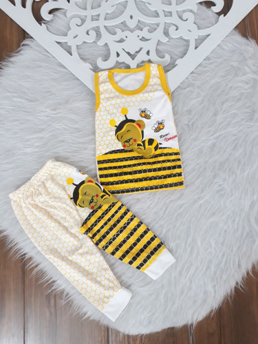 رکابی و شلوار نوزادی زنبوری سیسمونی