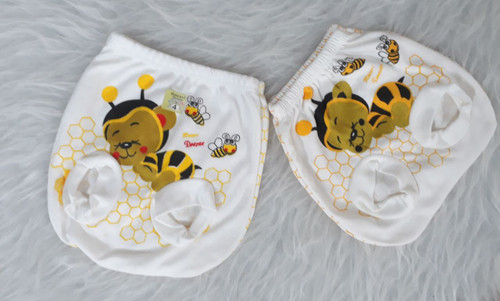 شورت نوزادی لباس نوزادی طرح زنبوری