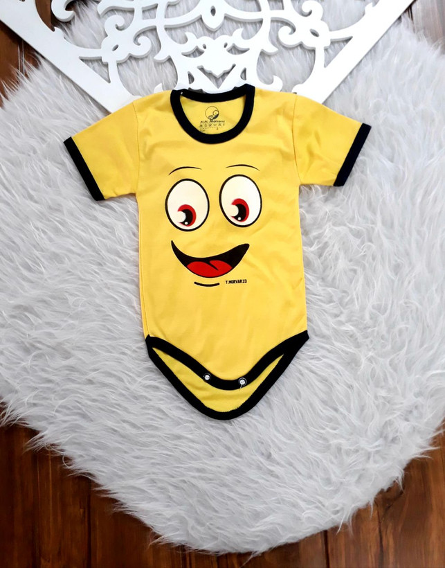 زیردکمه نوزادی آستین کوتاه زیردکمه پسرانه و دخترانه