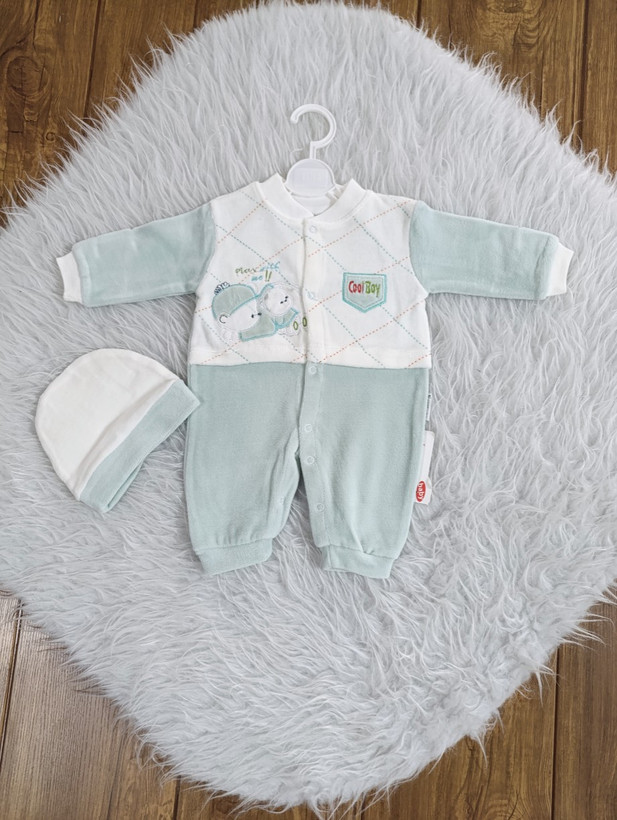 سرهمی مخمل لباس نوزادی