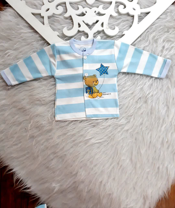 مانتو نوزادی راه راه ابی