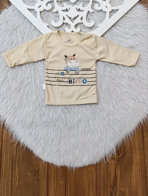 لباس نوزادی اسپرت لباس تیکه ای نوزاد رنگ کرم