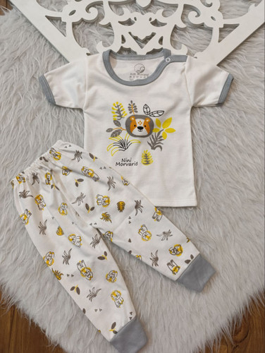 لباس نوزادی آستین کوتاه و شلوار