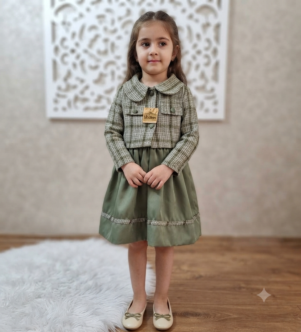 کت و سارافون دخترانه لمه مناسب ۴ تا ۷ سال